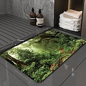 economico Tappetini e tappeti-tappetino da bagno forestale antiscivolo deco tappetino da bagno in terra diatomacea tappetino morbido in gomma antiscivolo tappetino da bagno sottile super assorbente ad asciugatura rapida per sotto