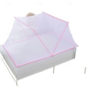 baratos Dossel e Cortinas de Cama-Dobrável portátil criptografado mosquiteiro adulto estudante dormitório mosquiteiro crianças único duplo portátil instalação-livre mosquiteiro capa