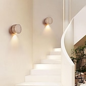cheap Indoor Wall Lights-LED Sconce Post Modern Marble Wall Light Indoor Round Beam Spot Light 3000K Warm White Lighting Fixture Bedroom Bedside Wall Lamp for Hallway Living Room Porch Office