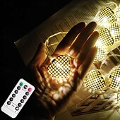 cheap USB String Lights-1PC String Light with Remote USB 3M 118in 20LED Golden Iron Art Love Light String LED Decorative Light Small Night Light Suitable for Room Decoration Remote Control Timed Dimming 8 Mode Flashing Outdoor Wedding