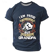 economico Magliette divertenti da uomo-Per uomo Lettera Mano Gesto Maglietta maglietta Stampa 3D Girocollo Camicia Quotidiano Athleisure Festival Streetwear Regali per la festa del papà Festival Nero Rosso Blu Estate Primavera