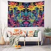 tanie gobeliny artystyczne-malowanie tropikalnych liści wiszące gobelin wall art duży gobelin mural wystrój fotografia tło koc zasłona strona główna sypialnia dekoracja salonu