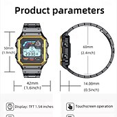 abordables Montres connectées-696 AW38 Montre Connectée Suivi de Fitness ECG PPG Rappel Appel Bluetooth Android iOS IP67 42mm 1.54