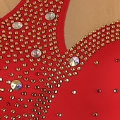 baratos Roupa de Dança de Salão-Dança de Salão Vestido Cristal / Strass Mulheres Espetáculo Roupa Diária Sem Manga Elastano
