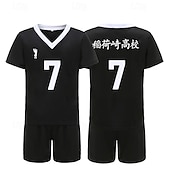 preiswerte Anime-Kostüme-Haikyuu Rintaro Suna Anime Cosplay Kostüm Outfits T-Shirt Cosplay-Anzüge Karneval Maskerade Shorts T-shirt Für Herren Damen Erwachsene