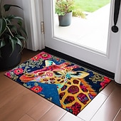economico Zerbini-Zerbino con giraffa colorata, antiscivolo, resistente all&#039;olio, per interni ed esterni, arredamento per la camera da letto, per il bagno, per l&#039;ingresso