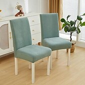 abordables Funda para silla de comedor-Funda elástica para silla de comedor, funda para silla de comedor con respaldo alto, funda para silla de hotel para banquete de boda, funda para silla de jacquard lisa, funda elástica para silla