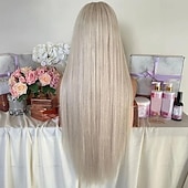 levne Paruky z přírodních vlasů se síťkou ofina-popelavá blond rovná remy krajka z lidských vlasů přední paruka natrhaná brazilské panenské vlasy krajka z lidských vlasů paruky s dětskými vlásky pro ženy