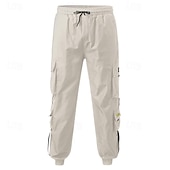 Χαμηλού Κόστους Στρατιωτικά παντελόνια-Ανδρικά Παντελόνια με τσέπες Παντελόνι Cargo Τζόγκερ Παντελόνια Παντελόνι Harem Κορδόνι Ελαστική μέση Ριγλάκι κνήμης Σκέτο Πλήρες μήκος Causal Καθημερινά Κομψό στυλ street Χιπ χοπ Μαύρο Πράσινο Χακί