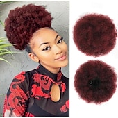 economico Code-Coda di cavallo con coulisse a sbuffo, extension corte sintetiche per capelli ricci e crespi, posticci raccolti per ragazze donne nere