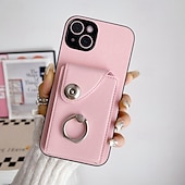 cheap iPhone Cases-Phone Case For iPhone 16 iPhone 15 Pro Max Plus iPhone 14 13 12 11 Pro Max Plus Mini SE Back Cover with Stand Holder with Wrist Strap Card Slot Retro TPU PU Leather