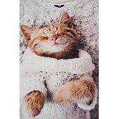 levne Tričko se zvířaty-dámské tričko basic cat print krátký rukáv běžné topy kulatý výstřih denní víkend bílá
