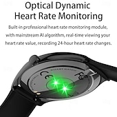 お買い得  スマートウォッチ-696 MT55 スマートウォッチ 1.43 インチ スマート·ウォッチ ブルートゥース ECG + PPG 歩数計 着信通知 と互換性があります Android iOS 女性 男性 ハンドフリーコール メッセージ受信通知 IP 67 46mmの時計ケース