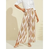 baratos calças femininas-calça comprida de cetim com bolso reto