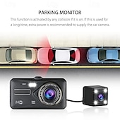 cheap Car DVR-Hd Front and Rear Dual Recording Touch Screen DVR Large Angle 24 Hours 1080P Tachograph