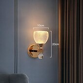 levne Vnitřní nástěnná světla-nástěnné nástěnné lampy osvětlovací těleso křišťálové svítidlo v severském moderním stylu osvětlení nahoru a dolů osvětlení nástěnné nástěnné nástěnné osvětlení pro ložnice obývací pokoj, noční lampa