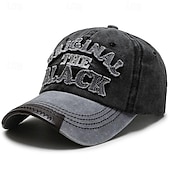 billige Baseballcaps for menn-Herre Baseballcaps Solhatt Trucker Hat Svart Navyblå Bomull Broderi Årgang Mote Fritid Gate Daglig Bokstaver Justerbare Solkrem Pustende