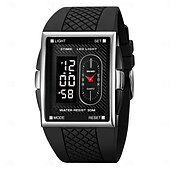 abordables Relojes digitales-Reloj Digital SKMEI para Hombre Reloj Casual de Moda Reloj Luminiscente con Cronómetro Reloj Alarma Pantalla de Fecha y Semana Reloj TPU