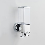 cheap Bathroom Gadgets-No-Drill  Wall Mounted soap Dispenser for Bathroom and Kitchen, Shampoo and Conditioner Dispenser Drill Free with Adhesive
