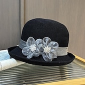 economico Fascinatori &amp; Cappelli-fascinators berretto Copricapo Acrilico / cotone Paglia Cappello a bombetta / cloche Cappelli da pescatore Cappello di paglia Informale Per eventi Elegante Vintage Con Con diamantini Piume Copricapo