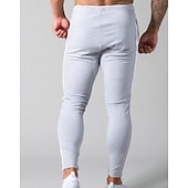 お買い得  メンズアクティブパンツ-男性用 ジョガーパンツ スウェットパンツ ジッパー 足首ジッパー ベース層 スポーツ アスレイジャー 冬 高通気性 ソフト モイスチャーコントロール フィットネス ジムトレーニング ランニング スリムフィット スポーツウェア アクティブウェア 縞柄 ブラック ダークブルー グレー