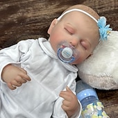 abordables Poupées-20 pouce Poupée Reborn Jouet pour Bébé &amp; Nourrisson Poupée Reborn Toddler Poupée Poupée bébé Reborn Bébé Loulou Nouveau née réaliste Cadeau Vinyle de silicone LOULOU cadeaux noël enfant avec
