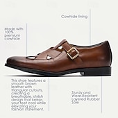 cheap Premium Leather Sandals-Men&#039;s Premium Cowhide Fishermen Sandals with Buckle Strap – Stylish Cut-Out Design for Casual and Formal Occasions