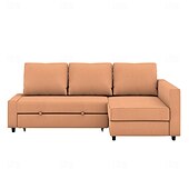 baratos Cobertura de Sofa-Capa de Sofá 100% Algodão com Armazenamento Capas de Sofá-Cama Acolchoadas Cor Sólida
