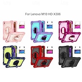 cheap Lenovo Cases-Tablet Case Cover For Lenovo M10 HD 2nd Gen 10.1&quot; TB-X306 Portable Handle 360° Rotation Armor PC Silicone