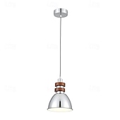 cheap Island Lights-LED Pendant Light Warm White 16/17cm 1-Light Industrial Metal Adjustable Ceiling Hanging Light Electroplated Modern Living Room Bedroom 110-240V