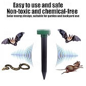 cheap Electric Mosquito Repellers-Solar Ultrasonic Mouse and Snake Repeller – Garden Pest Deterrent with Shock and Vibration, Solar Powered Lawn Protection Device