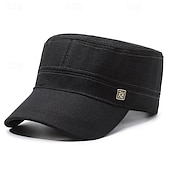 levne Pánské klobouky-Pánské Unisex PLacatá čepice Kšiltovka Vojenská čepice Kadetský klobouk Černá Námořnická modř Polyester Vinobraní Módní Na běžné nošení ulice Denní Bez vzoru Nastavitelná Prodyšné