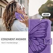 economico Cover per iPhone-telefono Custodia Per iPhone16 iPhone 15 Pro Max Plus iPhone 14 13 12 11 Pro Max Plus Mini SE Per retro Con supporto A calamita con cinturino da polso Farfalla Retrò TPU pelle sintetica