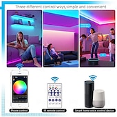 cheap Neon LED Lights-Waterproof Neon Light Strip Light WS2811 LED Light Bar Neon Light 2-5M Addressable RGB Rainbow Pixel Light Bar Supply WIFI  APP Control Synchronize Music Control to DIY LED Neon Sign Art Wall Decoration Lighting DC12V Including Power