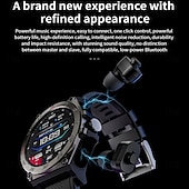 ieftine Ceasuri Smart-ceas inteligent 2024 căști tws apel bluetooth 2 în 1 ceas sport în aer liber 400 mAh baterie ritm cardiac tensiune arterială ceas inteligent de somn