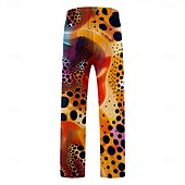 cheap Men&#039;s Printed Casual Pants-Men&#039;s Pants Trousers Graphic Outdoor Holiday Hawaiian Black Inelastic