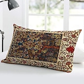 abordables style floral &amp; végétal-Housse de coussin décorative, 1 pièce, taie d&#039;oreiller douce pour coussin lombaire, pour chambre à coucher, salon, canapé, chaise, inspirée de William Morris