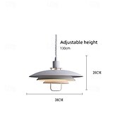levne Závěsná světla-LED závěsné světlo ve tvaru čirého skla s hladkým designem 1-světlo 38/48 cm kovové moderní styl ložnice kancelář 110-240v