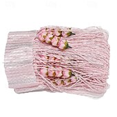 cheap Macrame &amp; String Curtains-Rose Thread Door Curtain, 39x79 Inch Rose Thread Door Curtain, Privacy Door Frame Tassel Rose Thread Door Curtain For Home Decor Door Windows Valentine&#039;s Day