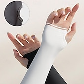 ieftine Αξεσουάρ Τρεξίματος-1 pereche Cizme pentru ciclism Mâneci Armwarmers Mâneci pentru răcire cu protecție solară UV Culoare solidă Respirabilitate Elastic Bicicletă Negru Alb Mov Mătase de Gheață pentru Pentru femei Adulți