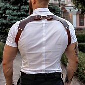cheap Armor-Retro Vintage Medieval Renaissance Armor Chest Harness Viking Fancy Dress Men's Halloween Carnival Masquerade Party Renaissance Fair LARP Adults Suspenders