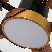 economico Ventilatore da soffitto con luci-ventilatori a soffitto a led luce sospesa a soffitto per cucina sala da pranzo 1 luce 105/120/130 cm acrilico 3 colori-luce moderna camera da letto in stile nordico caffè 110-240v