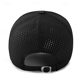 preiswerte Herrenhüte-Herren Cap Basecap Sonnenhut Kappe Schwarz Weiß Polyester Modisch Brautkleider schlicht Strasse Täglich Glatt Einstellbar Sonnenschutz Atmungsaktiv