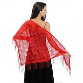 abordables enveloppes d&#039;invité de mariage-écharpe en dentelle ondulée robe de mariée robe de soirée châle en dentelle soirée dansante écharpe polyvalente pour femme