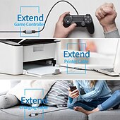 お買い得  スマホケーブル-ナイロン編組 USB 3.0 オス - メス 高速伝送データ ケーブル コンピューター ハード ドライブ カメラ プリンター 延長ケーブル