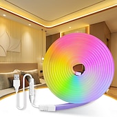 cheap Neon LED Lights-5V USB Waterproof Neon Strip Light 2M 6.5ft Battery Box Power Supply Neon Rope Light 240LED Waterproof IP65 Neon Light LED Light Strip Suitable for Bedrooms TV Backlight Cabinets