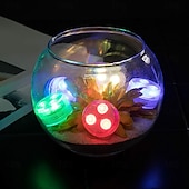 ieftine Lumini Subacvatice-Lumină cu LED pentru piscină submersibilă cu telecomandă rgb Lumină pentru scufundări pentru acvariu, alimentată cu baterie, lumină subacvatică 3 LED, iaz de nuntă, piscină, cadă de baie, vază de petrecere în acvariu, 1 buc.