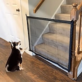 cheap Window Screen &amp; Door Screen-Dog Gates Indoor Pet Isolation Net Folding Safety Door Guard, Pet Isolation Net, Dog Barriers, Magic Gate for Dogs, Safety Fence for Hall Doorway, Pet Isolation Net Indoor Outdoor