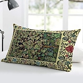 abordables style floral &amp; végétal-Housse de coussin décorative, 1 pièce, taie d&#039;oreiller douce pour coussin lombaire, pour chambre à coucher, salon, canapé, chaise, inspirée de William Morris