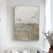 preiswerte Ölgemälde-handgemaltes 3D strukturiertes weißes abstraktes Gemälde auf Leinwand 3D strukturierte Wandkunst Boho moderne Leinwandkunst Wohnzimmer Dekor Pattle Knife Ölgemälde Wohndekor Hotelkunststück